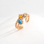 Synthetic Turquoise Gemstone Sterling Silver Rings - Gembea Jewelry