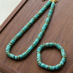 Turquoise Spaceship Stone Beaded Necklace gembea jewelry