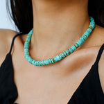 Turquoise Spaceship Stone Beaded Necklace gembea jewelry