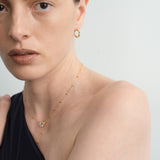 Twist Radiance Mini Hoop Earrings-Gold gembea jewelry