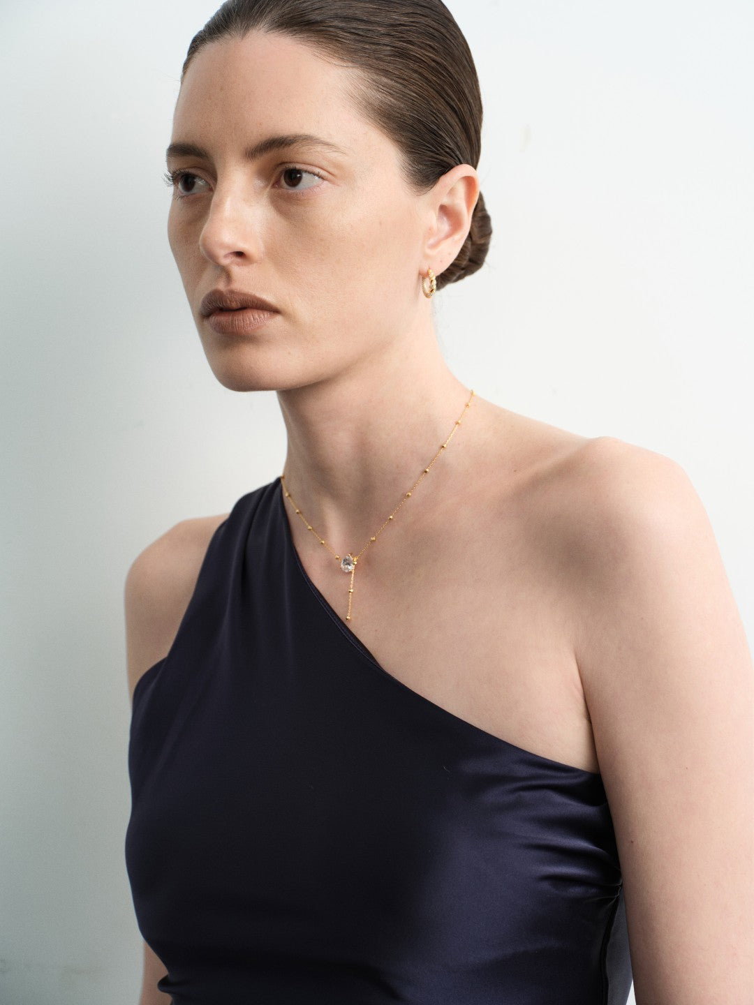 Twist Radiance Mini Hoop Earrings-Gold gembea jewelry