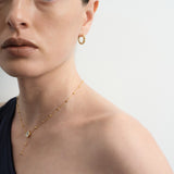 Twist Radiance Mini Hoop Earrings-Gold gembea jewelry