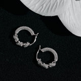 Twist Radiance Mini Hoop Earrings-Silver gembea jewelry
