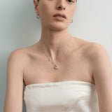 Twist Radiance Mini Hoop Earrings-Silver gembea jewelry