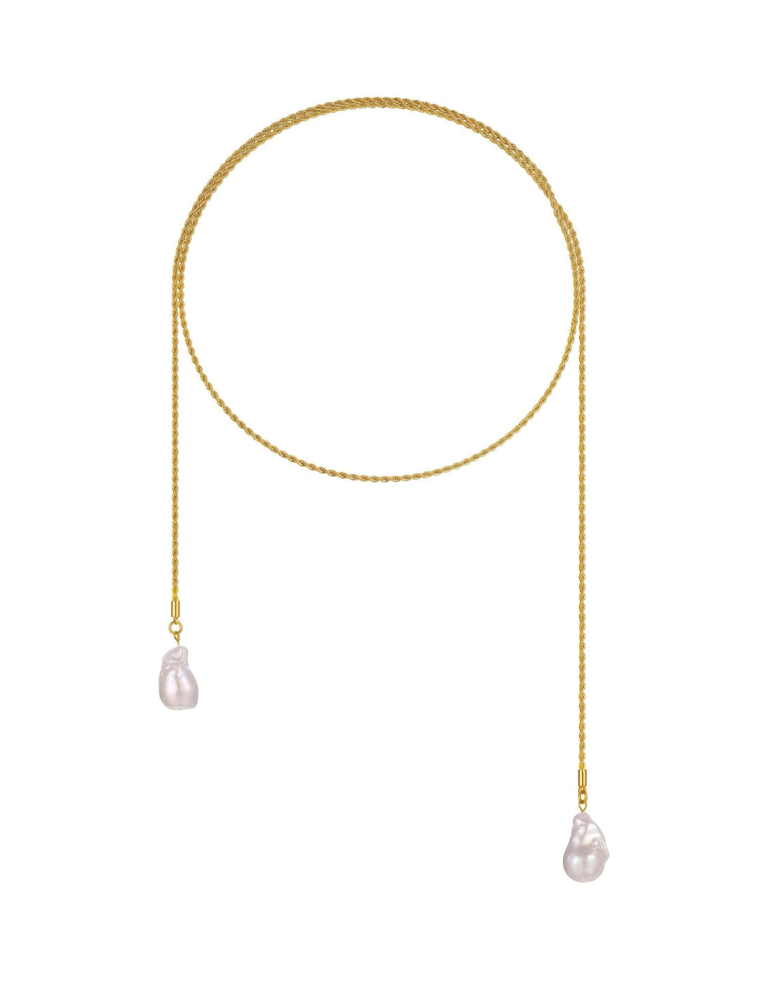 Twist Chain Baroque Pearl Necklace gembea jewelry