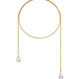 Twist Chain Baroque Pearl Necklace gembea jewelry
