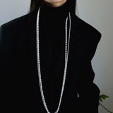 Two-layer Large Small Pearl Long Necklaces gembea jewelry