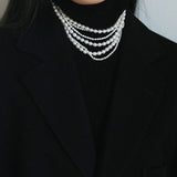Two-layer Large Small Pearl Long Necklaces gembea jewelry