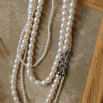 Two-layer Large Small Pearl Long Necklaces gembea jewelry