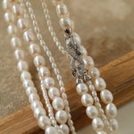 Two-layer Large Small Pearl Long Necklaces gembea jewelry