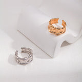 Undulating Irregular Wide Face 925 Sterling Silver Ring - Gembea Jewelry