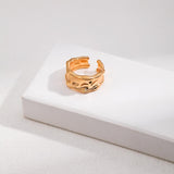 Undulating Irregular Wide Face 925 Sterling Silver Ring - Gembea Jewelry