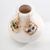 Vacation Dopamine Colored Stone Earrings - Gembea Jewelry