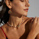 Vacation Dopamine Colored Stone Earrings - Gembea Jewelry