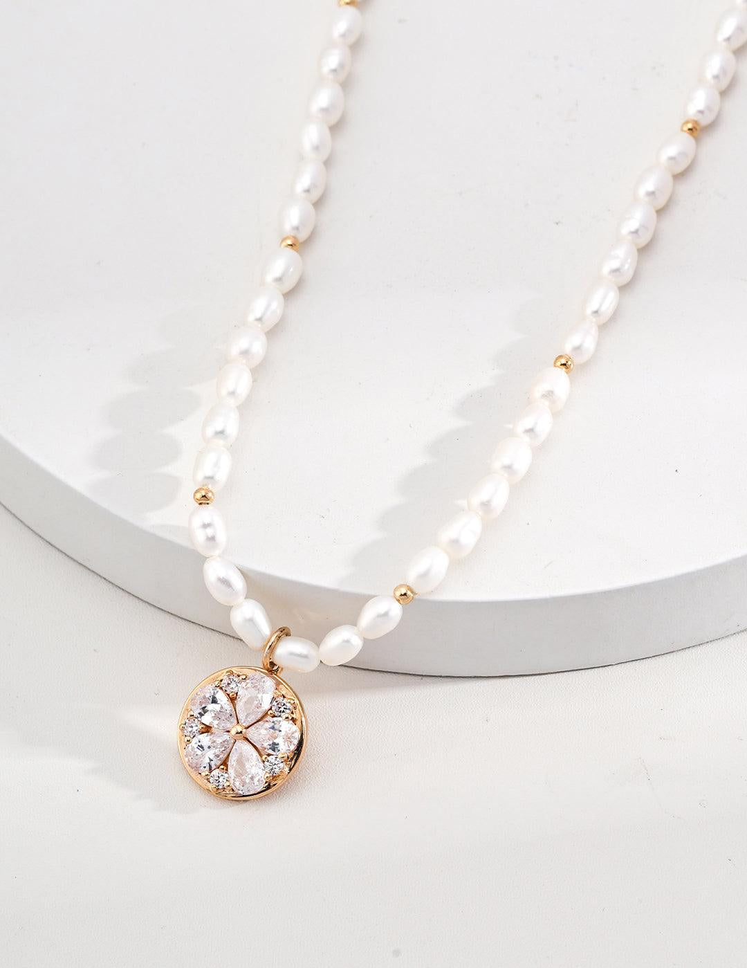 Vacation Style Zircon Pendant Pearls Necklaces - Gembea Jewelry