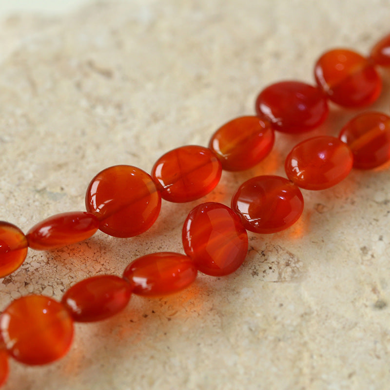 Vantage Red Agate Baroque Pearl Necklace-Gembea Jewelry