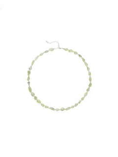 Verdant Flow Irregular Prehnite Pearl Necklace gembea jewelry