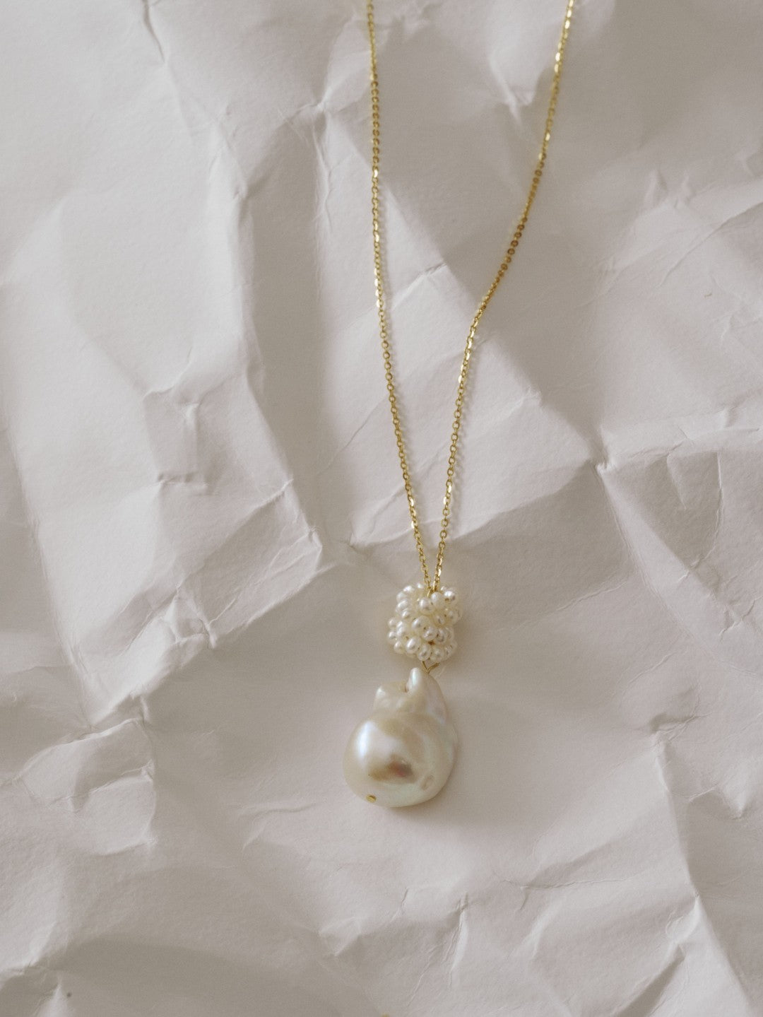 Verona Baroque Pearl Pendant Necklace gembea jewelry