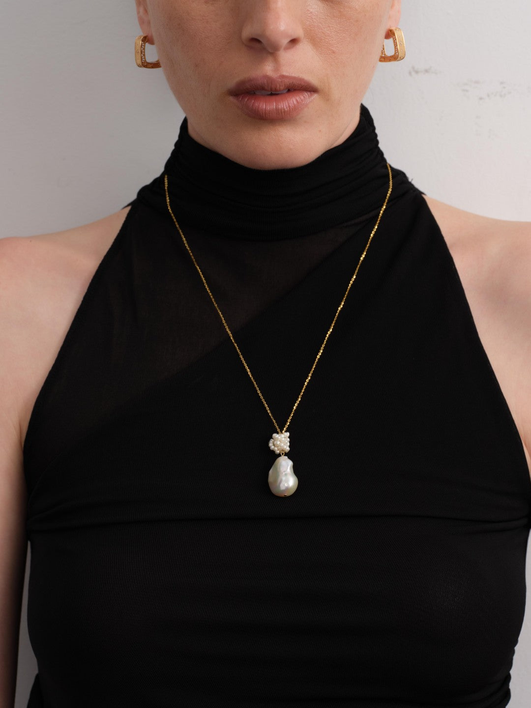 Verona Baroque Pearl Pendant Necklace gembea jewelry