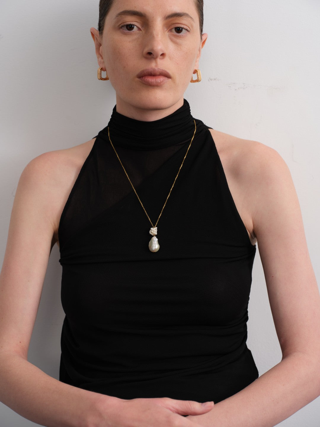 Verona Baroque Pearl Pendant Necklace gembea jewelry