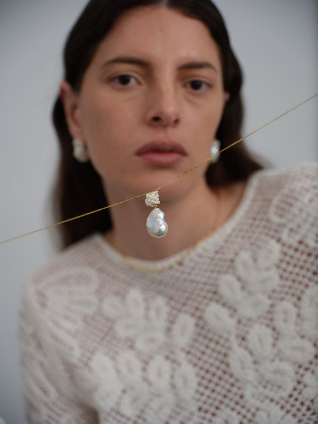 Verona Baroque Pearl Pendant Necklace gembea jewelry