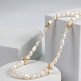 Vine-wrapped Design Baroque Pearl Beaded Necklace - Gembea Jewelry