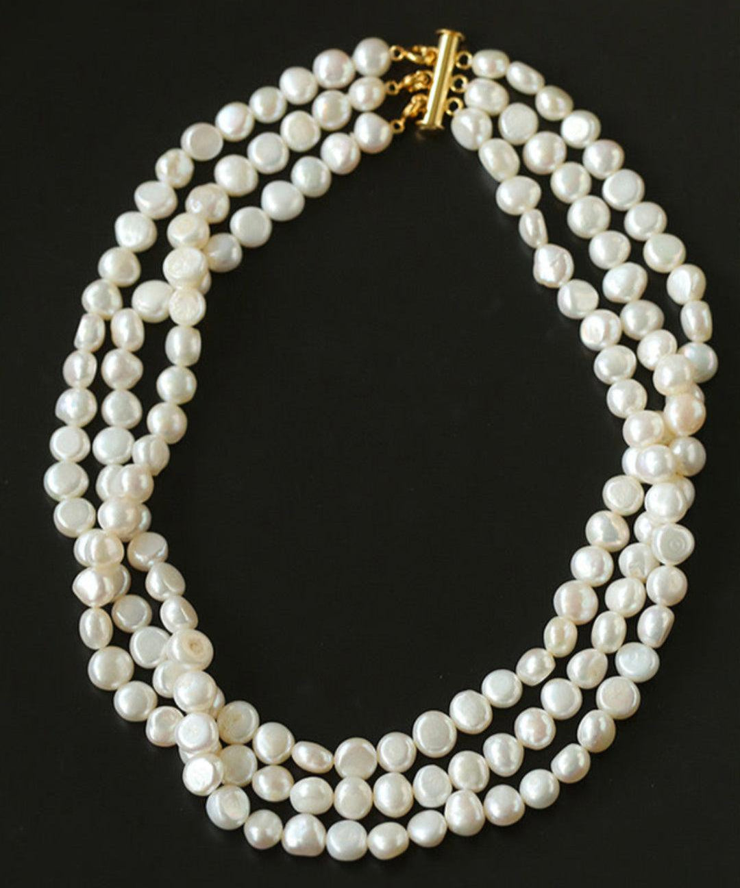 Vintage French Baroque Pearl Multilayer Necklace - Gembea Jewelry
