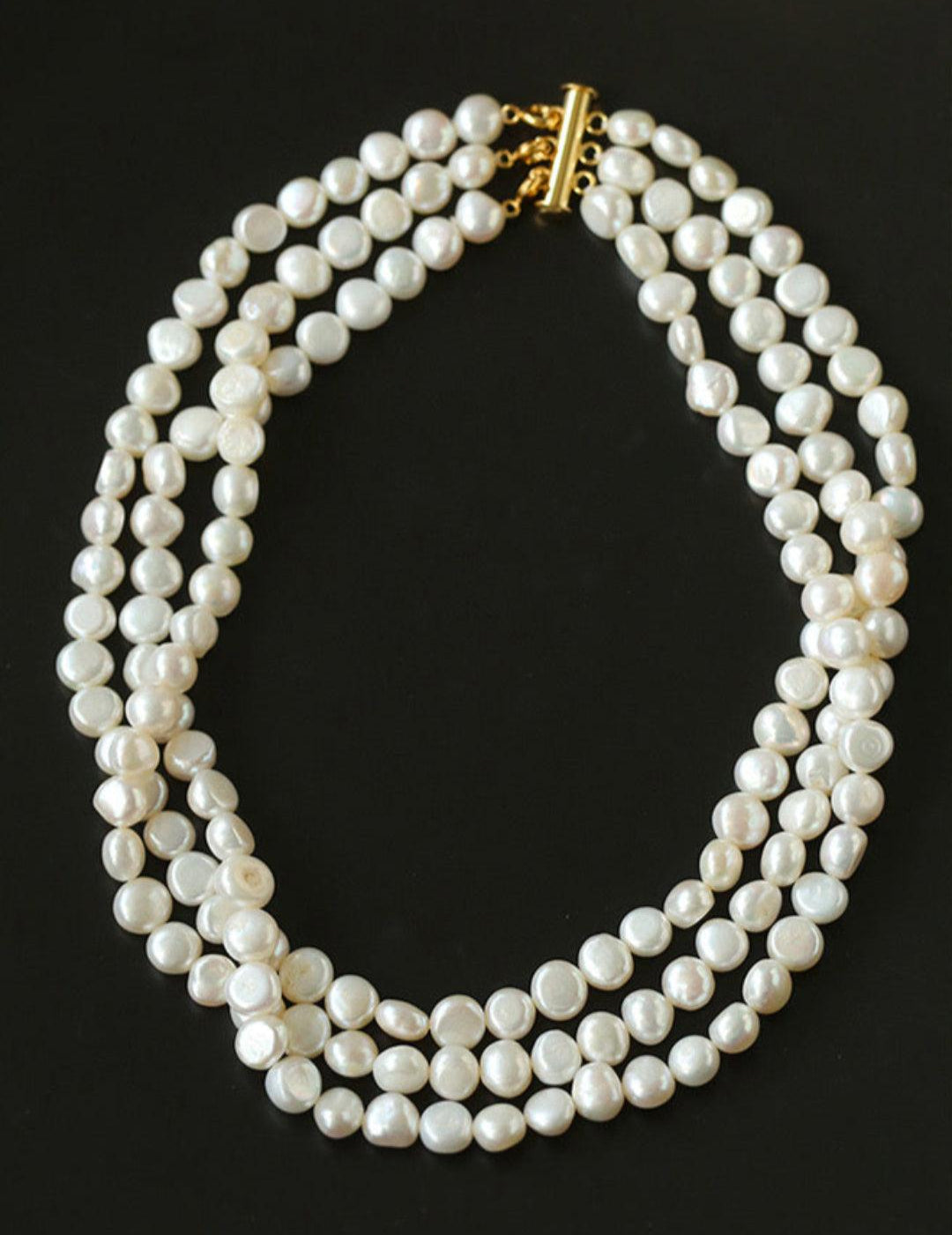 Vintage French Baroque Pearl Multilayer Necklace - Gembea Jewelry