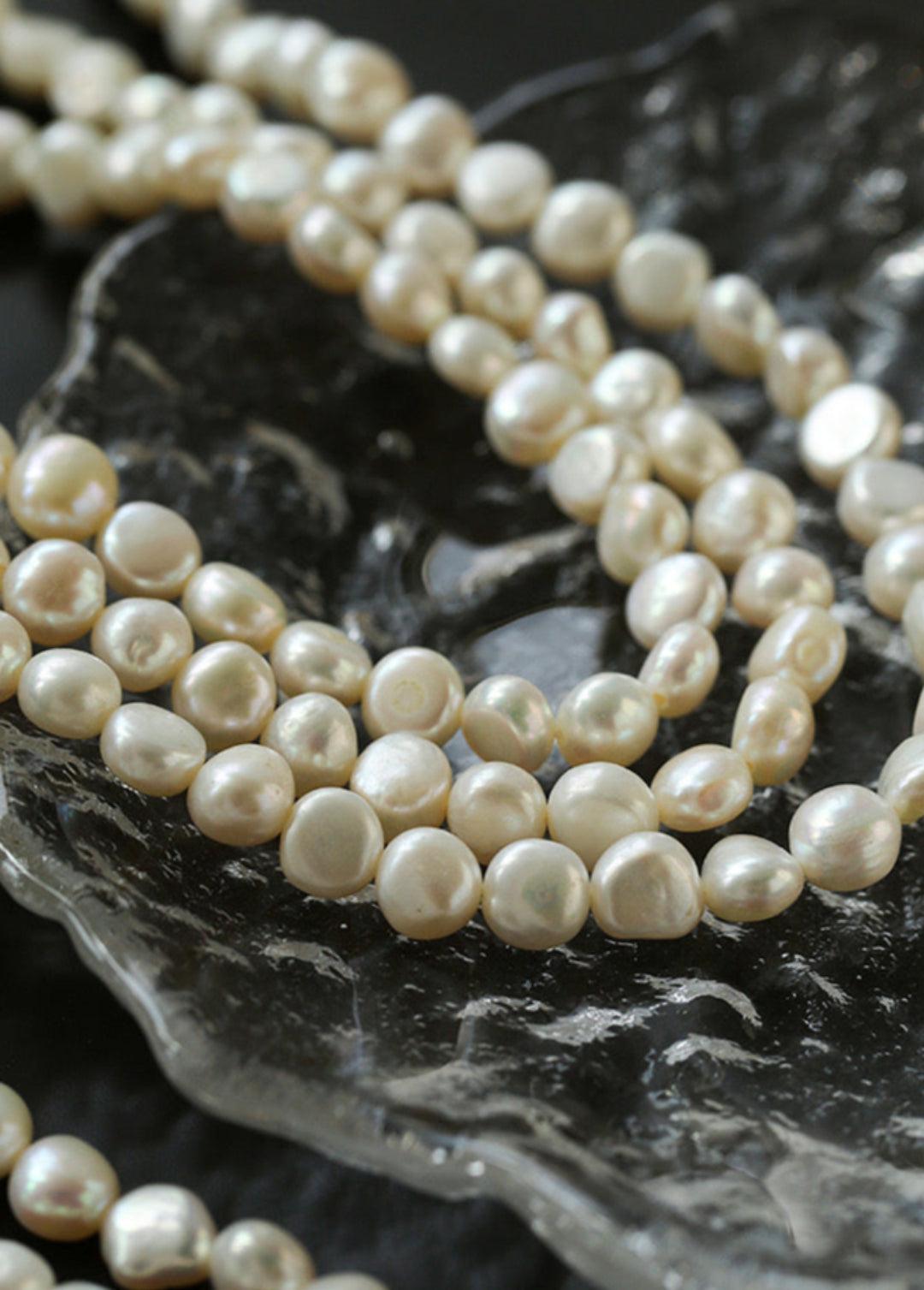 Vintage French Baroque Pearl Multilayer Necklace - Gembea Jewelry