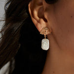 Vintage Baroque Pearl Drop Earrings - Gembea Jewelry