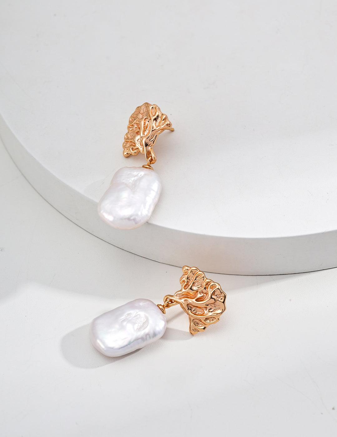 Vintage Baroque Pearl Drop Earrings - Gembea Jewelry