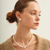 Vintage Baroque Pendant Pearl Beaded Necklace - Gembea Jewelry