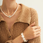 Vintage Baroque Pendant Pearl Beaded Necklace - Gembea Jewelry