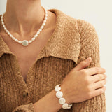 Vintage Baroque Pendant Pearl Beaded Necklace - Gembea Jewelry