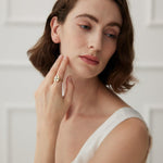 Vintage Court Style Black Dripping Glaze Enamel Ring - Gembea Jewelry