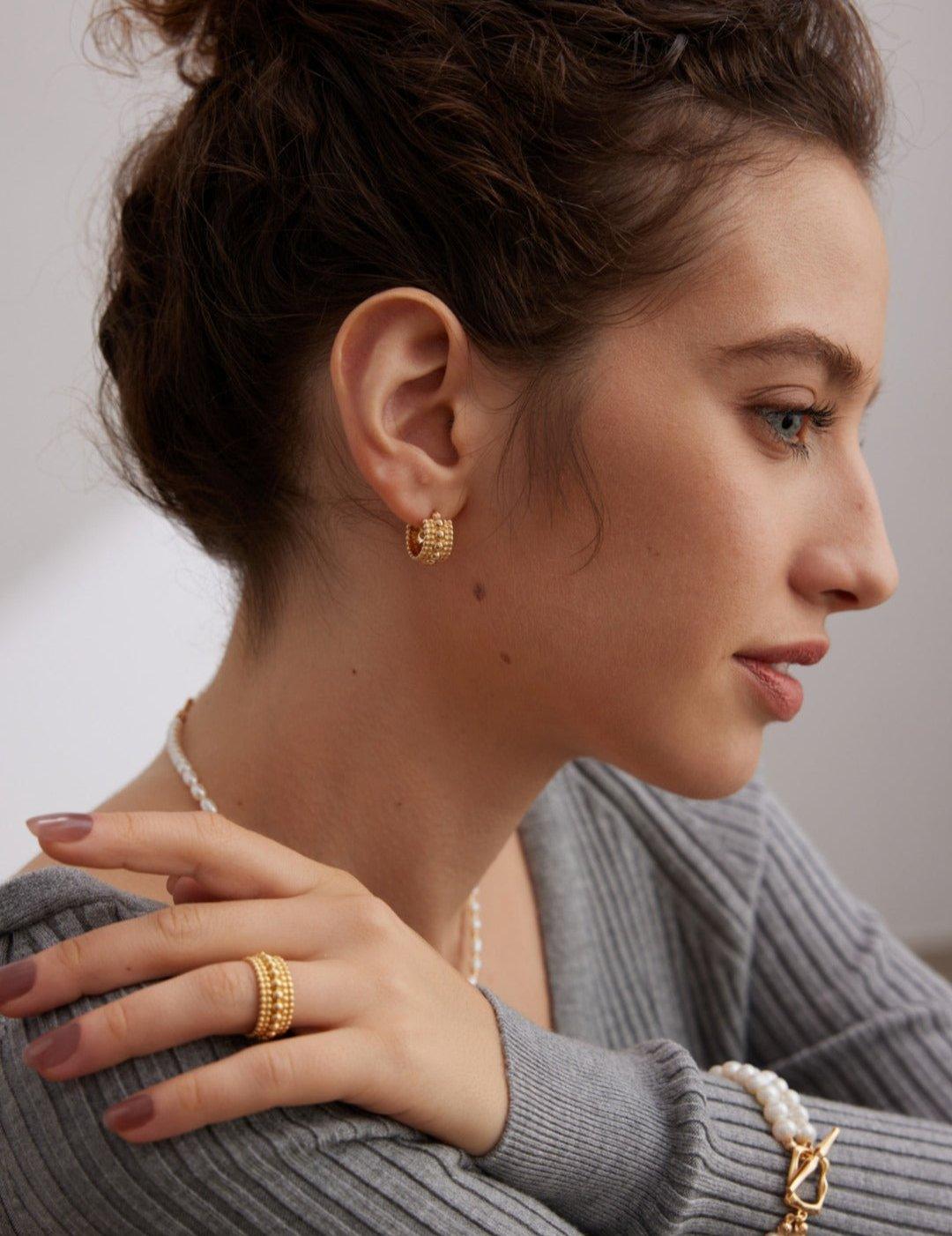 Vintage Chic 18K Gold Plated Earrings - Gembea Jewelry