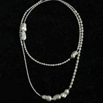 Vintage Elegant Natural Baroque Pearl Long Necklace gembea jewelry