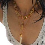 Vintage Fashion Koi Fish Pendant Chain Necklace gembea jewelry