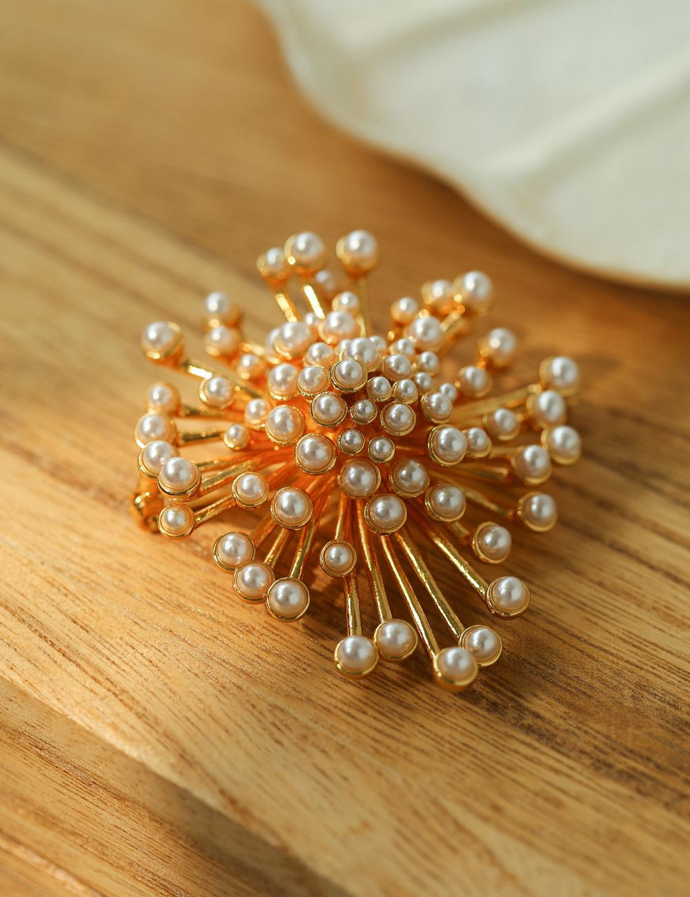 Vintage Fashion Pearl Fireworks Brooches gembea jewelry