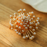 Vintage Fashion Pearl Fireworks Brooches gembea jewelry