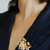 Vintage Fashion Pearl Fireworks Brooches gembea jewelry