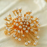 Vintage Fashion Pearl Fireworks Brooches gembea jewelry