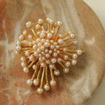 Vintage Fashion Pearl Fireworks Brooches gembea jewelry