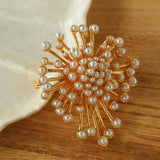 Vintage Fashion Pearl Fireworks Brooches gembea jewelry