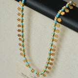 Vintage Floral Blue Turquoise Beaded Choker Necklace gembea jewelry