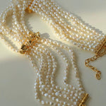 Vintage Freshwater Rice Multilayer Pearl Necklace - Gembea Jewelry