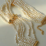 Vintage Freshwater Rice Multilayer Pearl Necklace - Gembea Jewelry