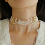 Vintage Freshwater Rice Multilayer Pearl Necklace - Gembea Jewelry