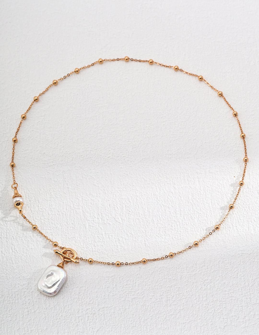 Vintage Gold Pearl Chain Necklaces Gembea - Gembea Jewelry