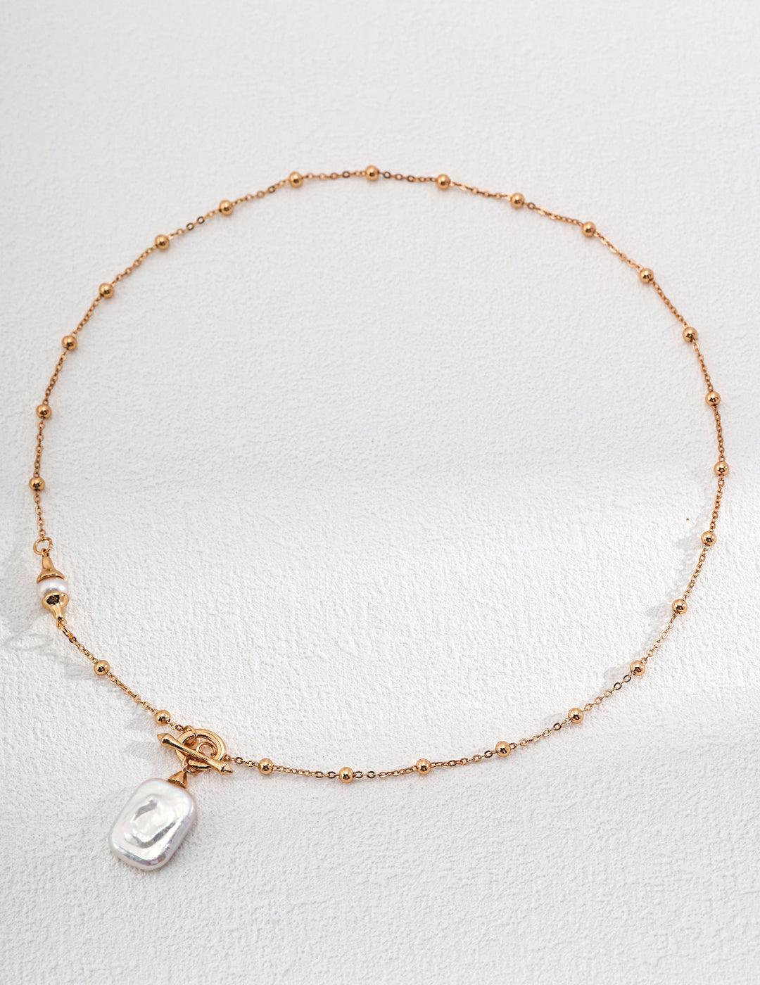 Vintage Gold Pearl Chain Necklaces Gembea - Gembea Jewelry